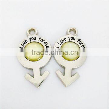 Couple pendant love you, love symbol pendant