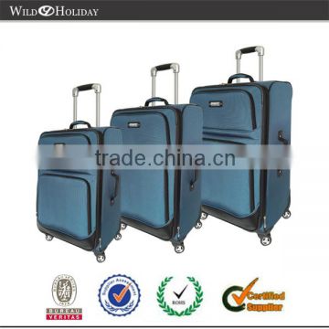 2015 shiny poly double wheel hotel luggage