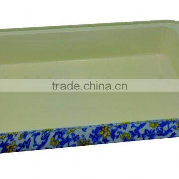 New Design New Decal Carbon Steel Ceramic Rectangular Cake Roaster Pan of Cake Bakeware photo-2