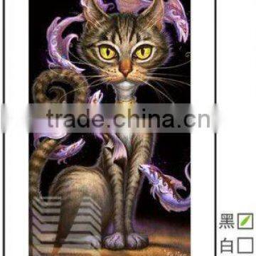 3D painting wall frame of cat 3D lenticular framed wall photo for home decoration