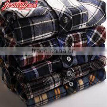 100% cotton men's yarn dyed flannel check shirt