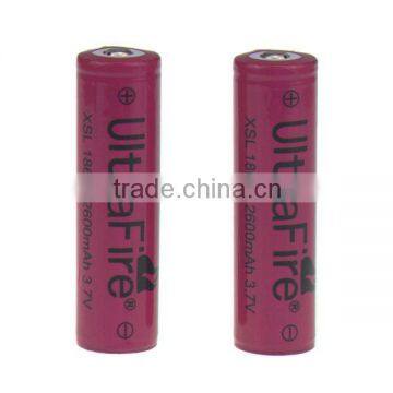 2014 Latest UltraFire 18650 rechargeable battery 18650 2600mAh battery with protected for 18650 e-cigarette