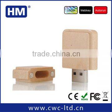 Popular wood USB 2.0 flash drive 2GB4GB8GB16GB wooden USB pendrive Custom Solution print/laser engraving LOGO