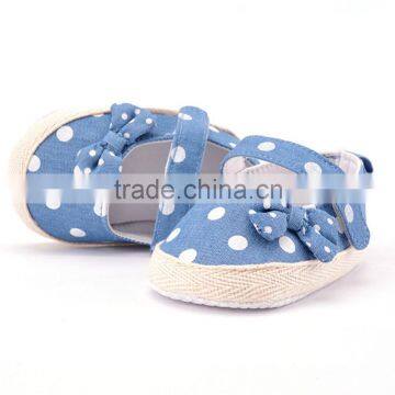 2016 summer new female baby toddler sandals Lovely Round dot Soft Sole Bowknot girl baby shoes