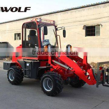 China 1t WOLF Small Wheel Loader ZL10 price with pallet fork/snow bucket/grapple/grass fork