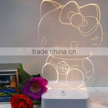 New Arrival 3D Led Table Lamp with Touch Switch Base