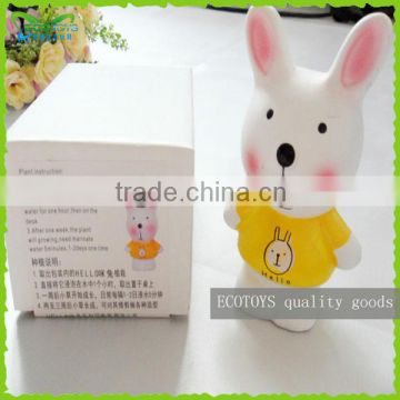 Cute rabbit grass doll,Porcelain and ceramics grass doll