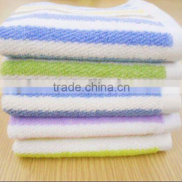 100%cotton jacquard striped hand towel