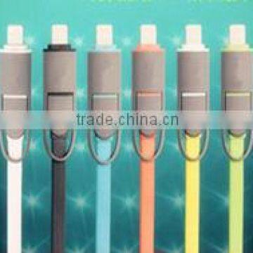 top quality usb straight cable for iphone5/micro