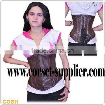 Leather Classical strapless corset, Steel Boned Corset,girdle classical corset