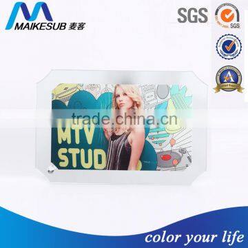 Hot sell sublimation glass photo frame with white coating