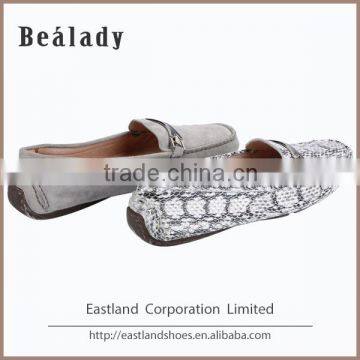 2016 China wholesale printed snake leather moccasin loafers balance shoes