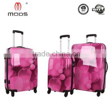 NEW STYLE ABS PC FILM PRINTING FOUR WHEELS TROLLEY LUGGAGE