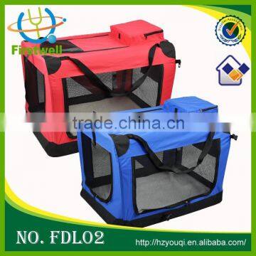 Folding Pet Soft Blue Portable Travel Carrier Dog Crate