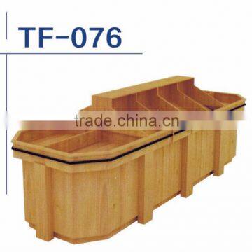 hot supermarket wood shelf in china wooden display TF076