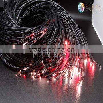 high quality 14cores 0.75mm multi strands end glow fiber optic cable for decorate lighting