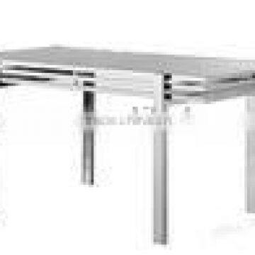 stainless steel dining table with 4 legs