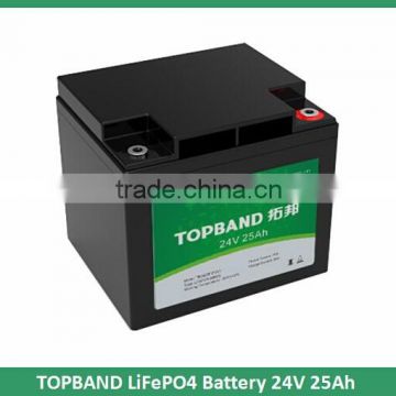 Hot Sale!!! TOPBAND 24V 25Ah LiFePO4 Batteries