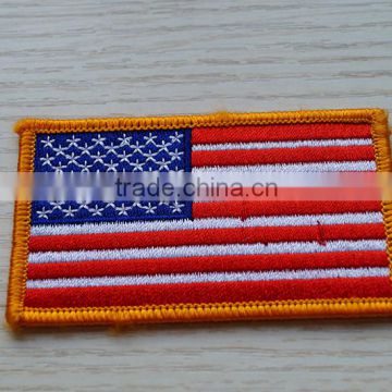 Hand embroidery designs embroidery patch with country flag