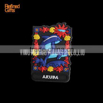 Dolphin PVC Rubber Soft 3D Fridge Magnets OEM Menufacture ECO-friendly