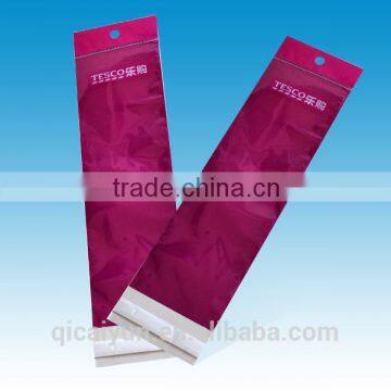 recyclable self adhesive transparent plastic bag with strong glue/adhesive tape