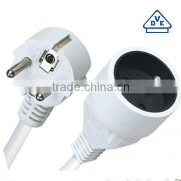 NF approval French Extension cord/VDE approval male female ac power plug