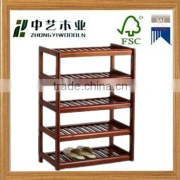 Wholesale antique simple design solid wooden shoe rack handmade wooden shoe display rack                        
                                                Quality Choice