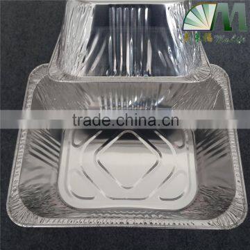 A19 5400ml high quality food grade aluminium foil fast food container with lid