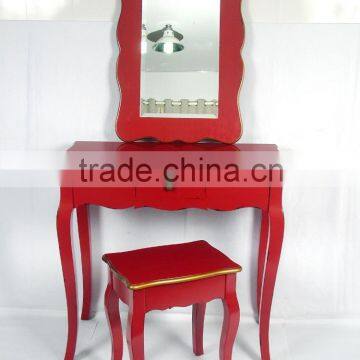 Simple European-style mirror frame, dresser and chair