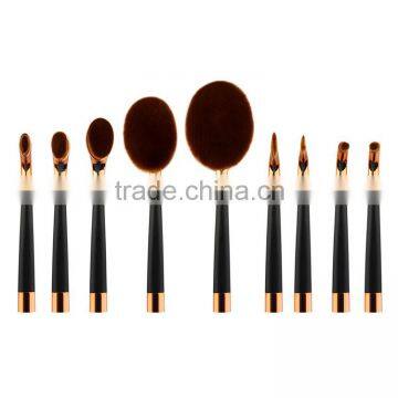 High quality nylon wooden facial cleansing cosmetic brush set girl makeup wholesale