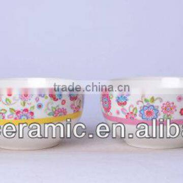 Colorful Ceramic Flower Bowl