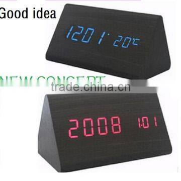 2015 year new concept led wood clock