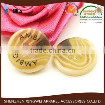 custom transparent yellow fancy resin button for garment