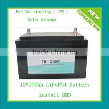 2 Year Warranty LiFePO4 12V 100Ah Solar Energy Batter with BMS+Case