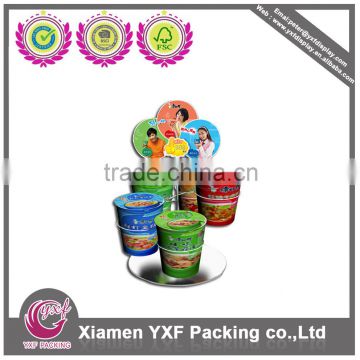 metal or paper display stand for instant noodles or milky tea