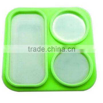 New style lunch boxes/non stick silicone food container/silicone folding container