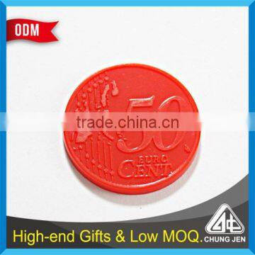 Best Selling Good Price Colorful Coin for Euro Supermarket Token Plastic