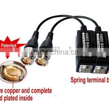 CCTV Camera Single Channel Passive UTP Video Balun transceiver with Copper BNC Connector