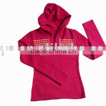 children's knitted sweater with hood