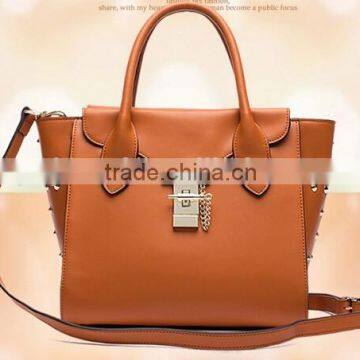 2015 leather handbags with lock