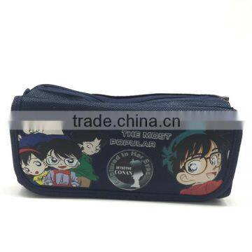 Promotion Blue Cartoon Pencil Bag School Supply Stationery Set