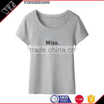 Custom Your Design High Quality Screen Plain t Shirts for Printing T Shirt For Women