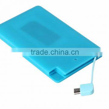 Slim Card Battery Bank 2500mah Ultra Slim Desgin Fashion Credit Card Power Bank Paypal Accepted