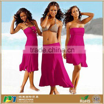 Women's Strapless Bohemia Beach Dress Cover Up Bathing Suits