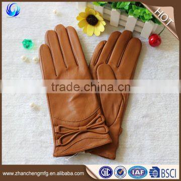 ladies fashion warm genuine goatskin leather gloves for touch screen gloves importers