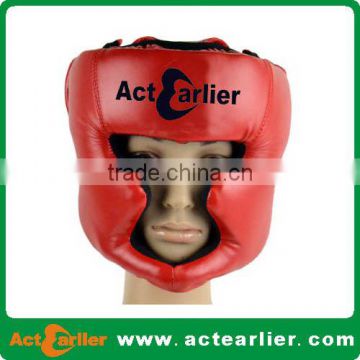 Red PU Boxing Helmet