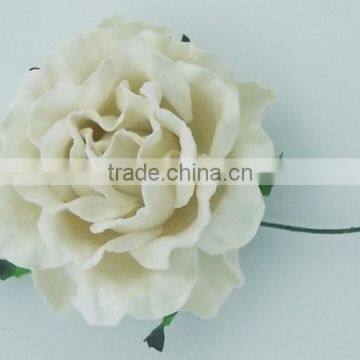 Bulk pack 50 pcs -1000 pcs handmade Natural White Wild Rose paper flower size 2.5"