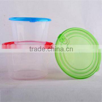 2 in1 Air Vent Clear Round Plastic Food Container with Lid