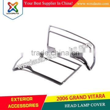 SET CHROME LH RH HEAD LAMP LIGHTS COVER HEAD LAMP COVER FOR SUZUKI GRAND VITARA 2006