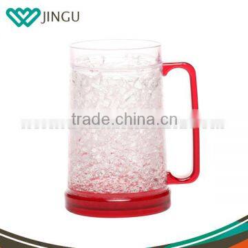 plastic double Wall Gel Freezer Mug with Color Infused